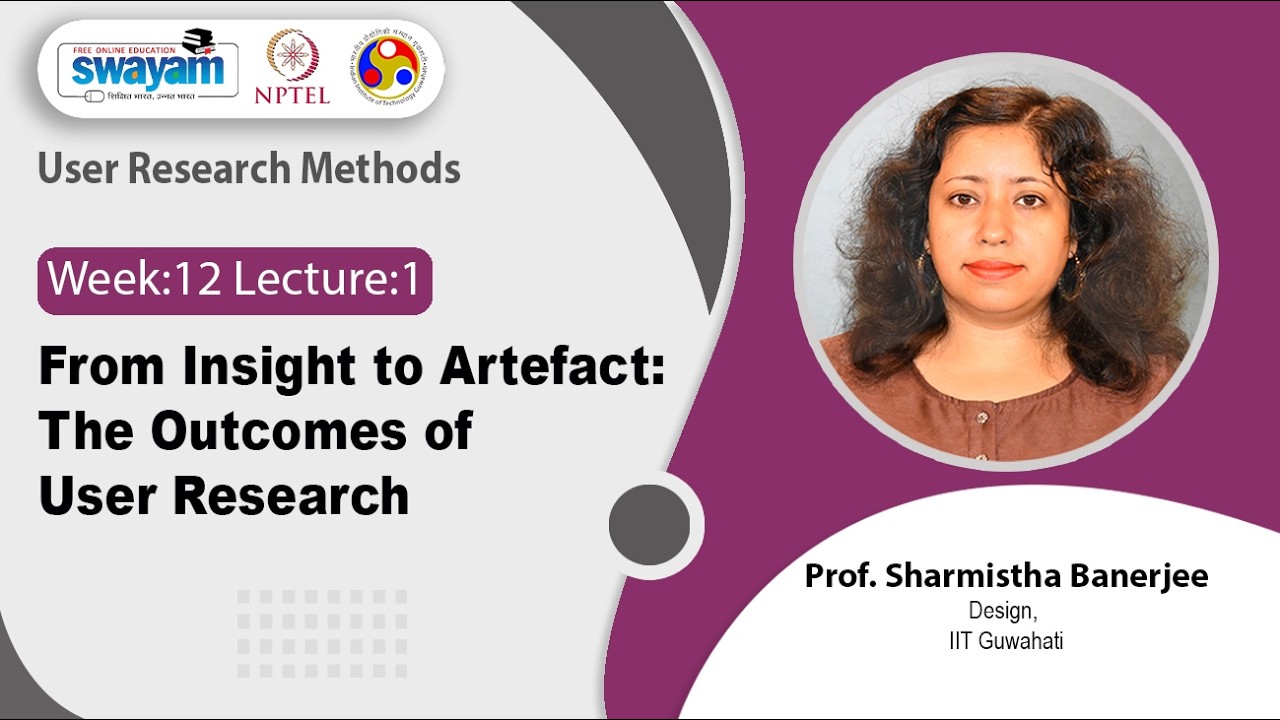 Lec 58: From Insight to Artefact: The Outcomes of User Research