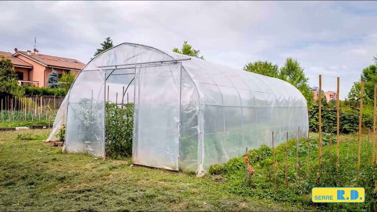 Serra da orto con struttura tubolare e telo antipioggia YouTube