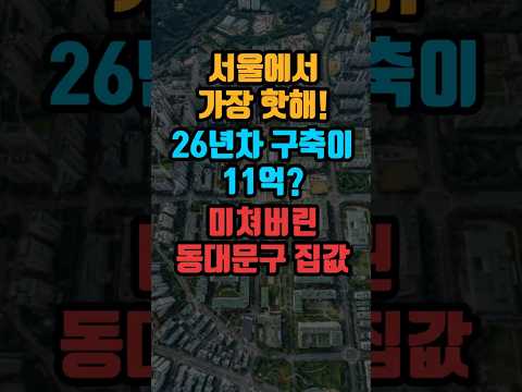 26년차 구축이 11억 미쳐버린 동대문구 집값 #동대문구부동산 #서울집값 #아파트시세 #신이문역 #구축아파트 #내집마련 #2030부동산 #부동산전망 #서울아파트