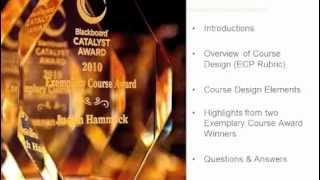 Designing an Exemplary Course MOOC: Week 1 Course Design