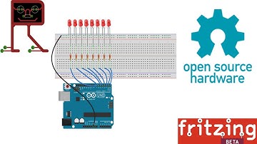 Rangkaian 8 Lampu LED Menggunakan Arduino