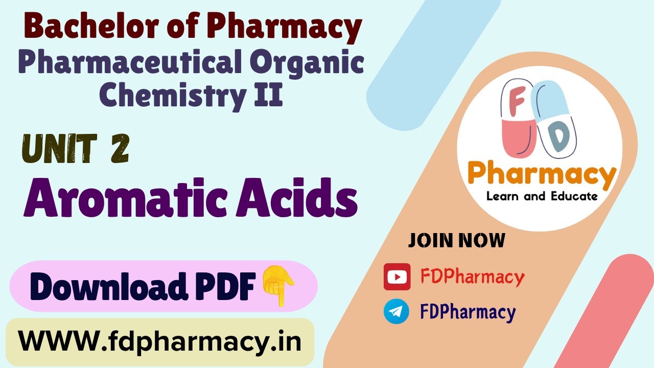 Unit 2 Aromatic Acids Notes | Pharmaceutical Organic Chemistry Notes | Bachelor of Pharmacy