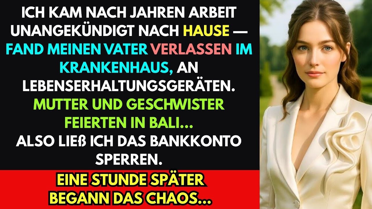 Ich kam heim – fand Papa auf Intensivstation, während Mutter & Geschwister in Bali urlaubten