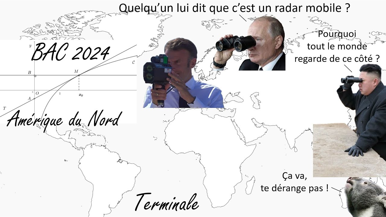 Logarithme, tangente, distance (d'après bac 2024 Amérique du Nord