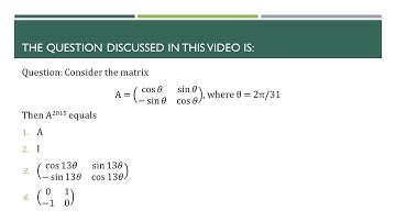 Interesting Property of Power of Rotation Matrix (CSIR NET Dec 2016 Math.Sci. Part B)