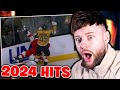 Soccer fan reacts to crazy nhl hits from 2024 season