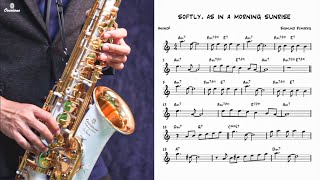 Softly, as in a Morning  Sunrise  (easy solo) for saxophone