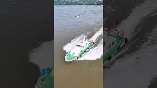 Ferry across the river #River highway #shorts