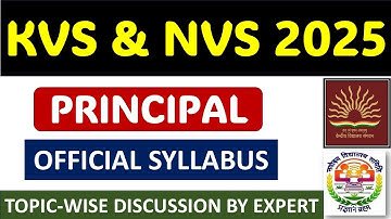 KVS NVS Principal 2025 Tier-2 Detailed Syllabus - Big Changes in Syllabus & Exam Pattern !!
