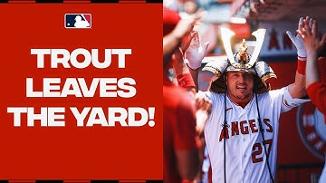 GOODBYE BASEBALL! Mike Trout blasts a no-doubter for the Los Angeles Angels!