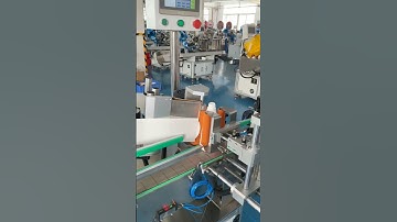 Automatic shampoo bottle cone shape bottle positioning labeling machine