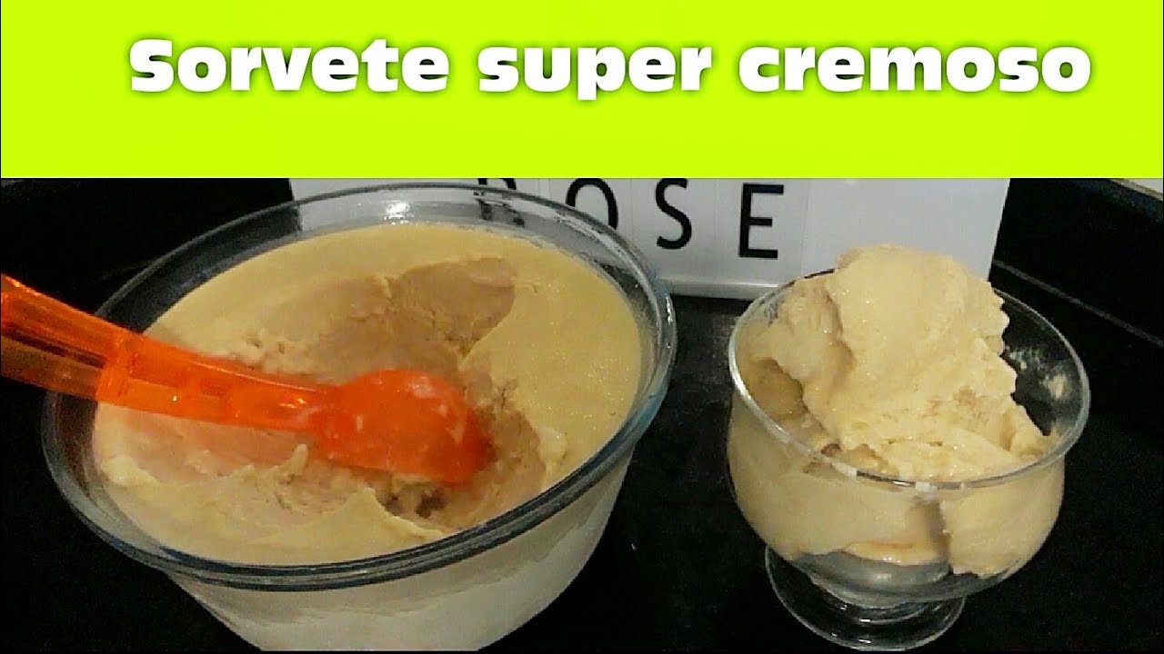 Sorvete Super cremoso de Farinha Láctea super fácil de fazer e delicioso