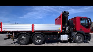 IVECO AD260 S31 Y/FS - tre assi - ribaltabile con gru