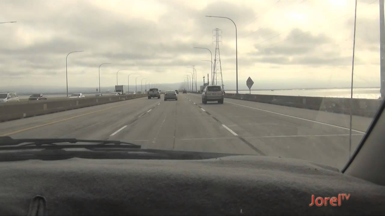 San Mateo Bridge 92 Heading to Hayward - YouTube