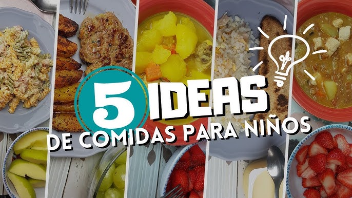 5 IDEAS de COMIDAS para NIÑOS ‍👧‍👦, Recetas PASO a PASO ✔️