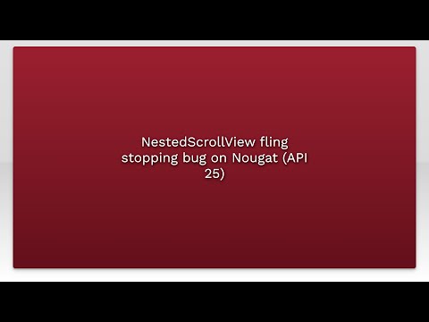 NestedScrollView fling stopping