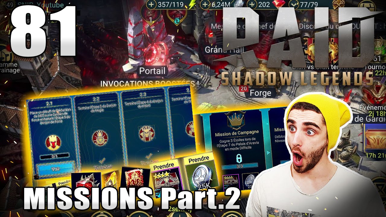 Missions & Défis Part. 2 [81/90] Défi Raid Shadow Legends