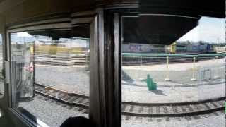 360 degree view inside a CSX train cab