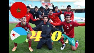 ملخص أهداف كاملة مباراة المغرب ضد جيبوتي 4 0  كاس العرب Maroc X  Djibouti Match 2021