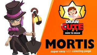 How to draw Mortis super easy | Brawl Stars drawing tutorial.
