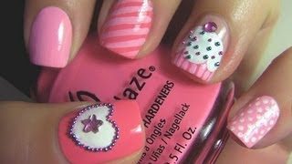 Cute and Easy CupCake Nail Art, Very Easy For The Beginners