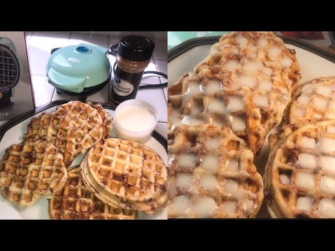 Cinnamon Roll Waffles | Quarantine Cooking | laurensimonee