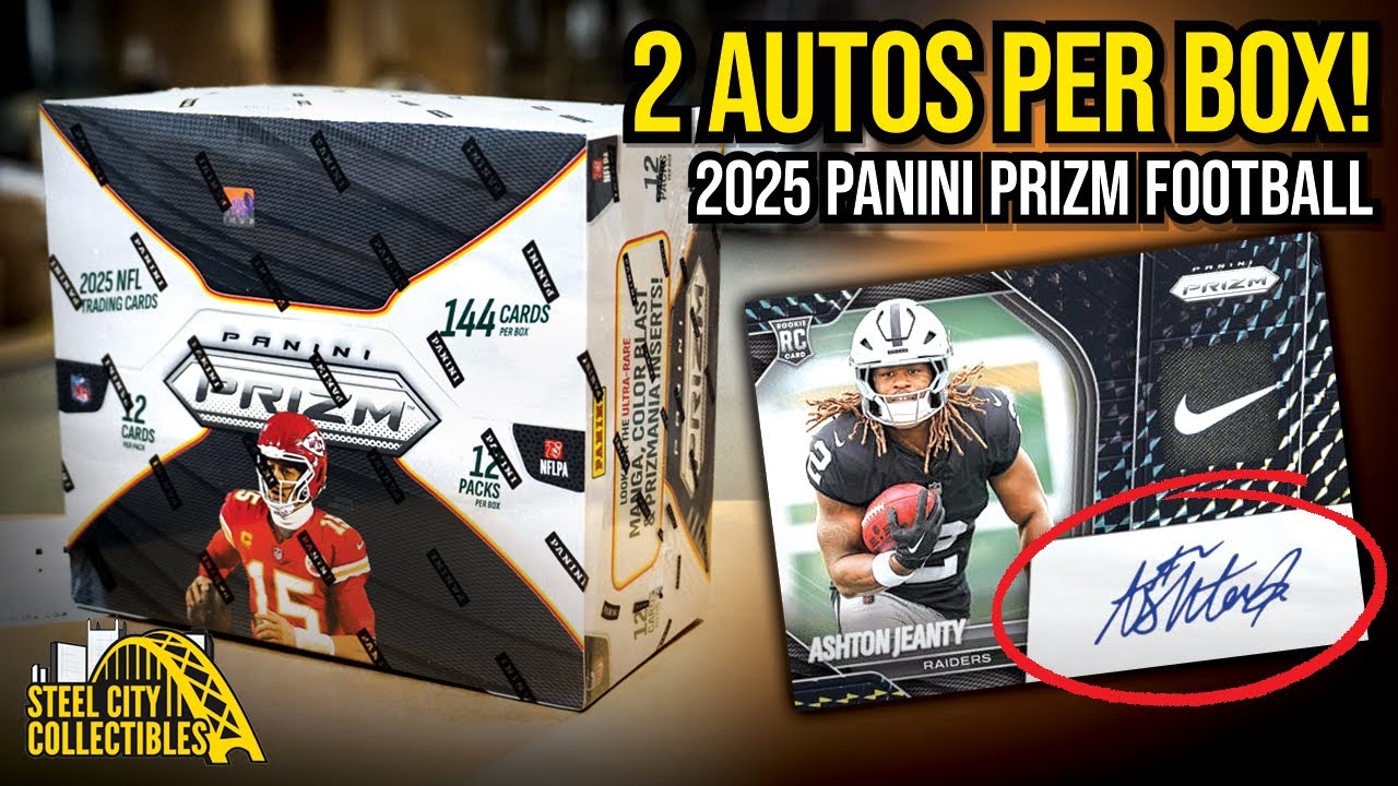 Всё, что вам нужно знать о коллекционных наборах Panini Prizm Football 2025 года.