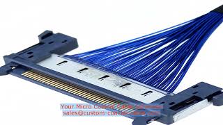 right angle micro connector types for endoscope 40 coaxial cable IP67 for UAV gimbal SCSI Cable Asse
