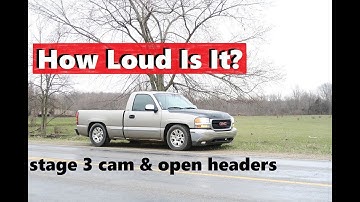 GMC Sierra with stage 3 cam & open headers dB test