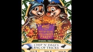Disney Halloween Sorcerers Spell Card - Chip and Dale at Mickey's Not So Scary Halloween Party