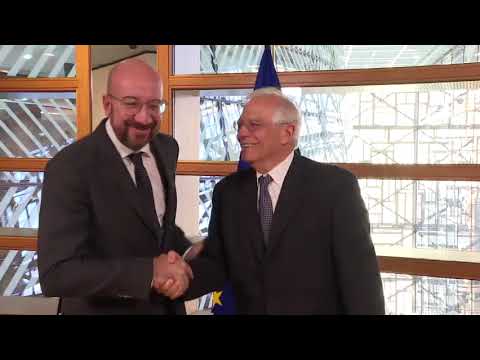 Charles MICHEL, President-elect of the EU Council, receives HRVP designate Josep BORRELL FONTELLES
