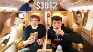 I Flew Emirates Business Class with my Best Friend (Surprise)