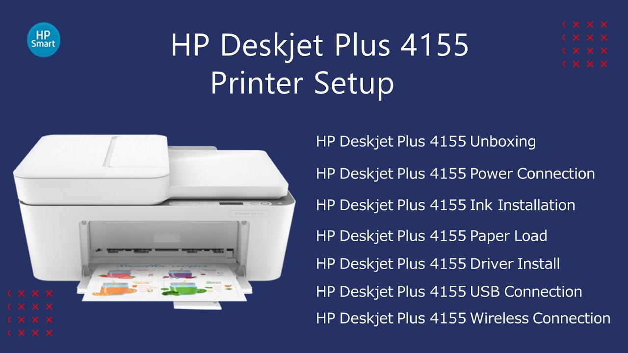 HP DeskJet Plus 4155 All-in-One Printer Software and Driver Downloads