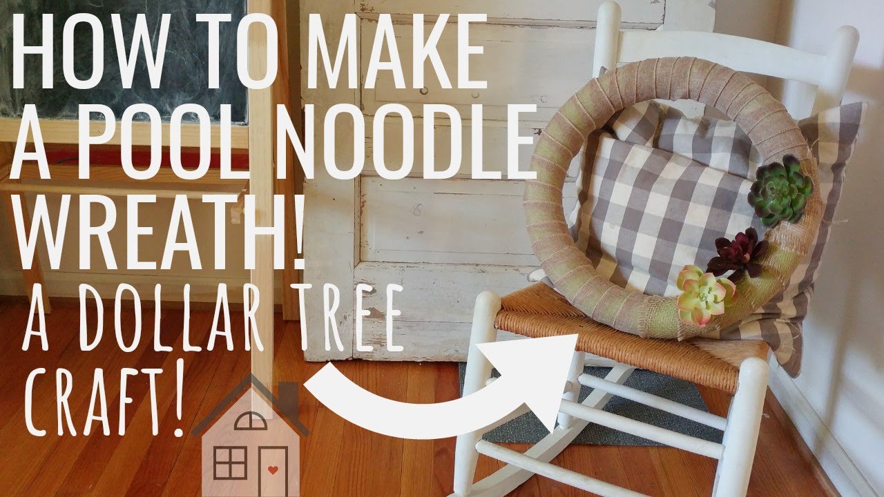 TUTORIAL: How to make a pool noodle wreath | Wreath DIY | Dollar Tree ...