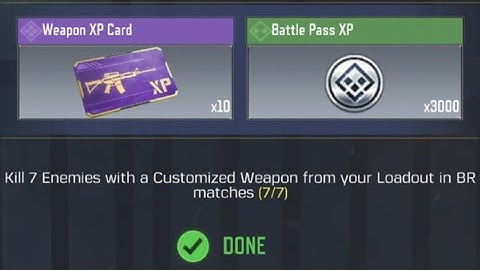 Call Of Duty Mobile Kill 7 Enemies with a Customized Weapon from your Loadout in BR matches