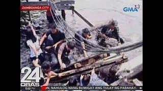 24 Oras: Mayor at 2 kongresista, kasamang nahulog nang bumigay ang tulay ng pabahay