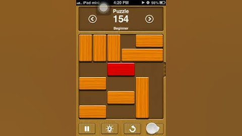 Unblock me solutions beginner level 154