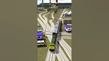 Kereta Api Melintas Cepat Dan Lokomotif Di Persilangan Train Railway Indianrailways 
