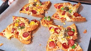 How To Make Pizza with Regular Bread - Pizza Toast Recipe| 10 Minute Pizza | Watch Over!