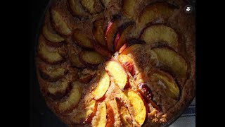 Torta de ricotta y durazno sin gluten