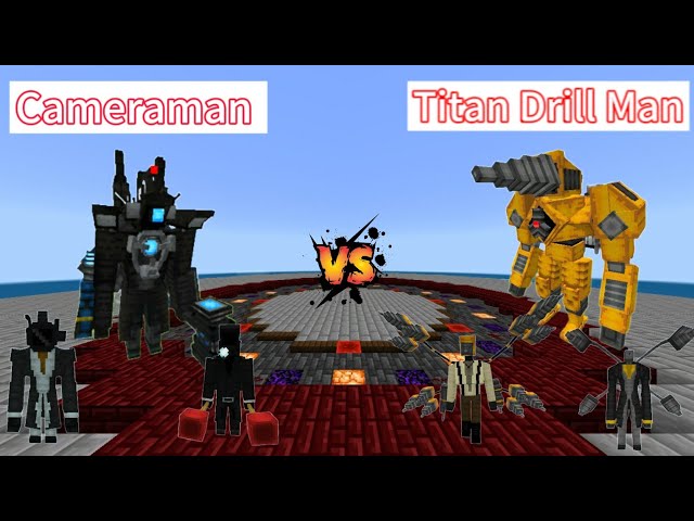Titan Drill Man Vs ALL CAMERAMAN In Minecraft 1.20 Who Will Be The