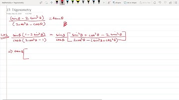27  Trigonometry Identities Practice Question
