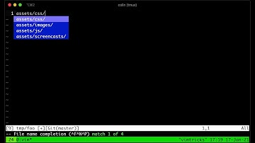 Autocomplete filenames in Vim