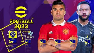 🆕Efootball PES 2023 PPSSPP Android 1 GB Update Last Transfer, Real Faces & Kits 2023 Best Graphics