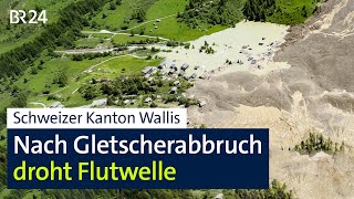 Thumbnail for Im Schweizer Lötschental droht nach dem gigantischen Gletscherabbruch eine Flutwelle | BR24