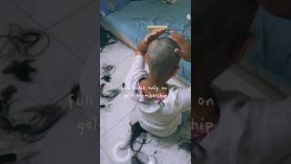 i decided to shave her hair, she cried.. full video only in membership #headshave #hairplay #gundul