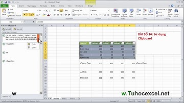Tự Học EXCEL cơ bản - Bài  26 - Sử dụng Clipboard trong Excel