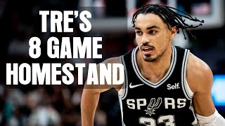 Highlights from Tre Jones' EIGHT GAME Homestand in San Antonio