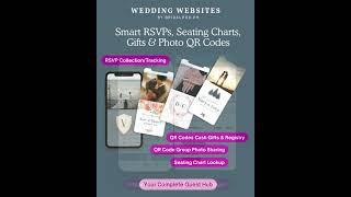 Wedding Websites w/ RSVPs, Virtual Seating Chart Lookup, QR Codes for Gifts & Photo Sharing. Free!