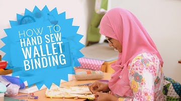 How to hand sewing Wallet Binding tutorial